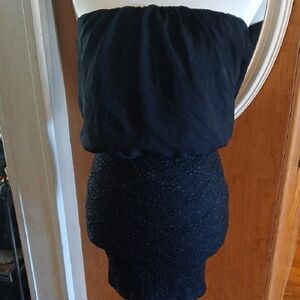 Black Strapless Bodycon Mini Dress